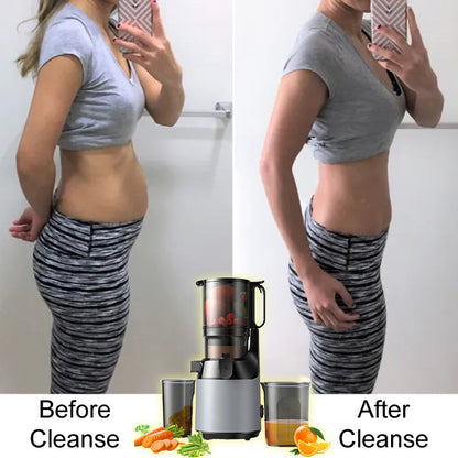 Cold Press Juicer Machine | 5.2in Wide Mouth, 200W Slow Masticating Juicer for Whole Fruits & Veggies – BPA-Free, Dishwasher Safe