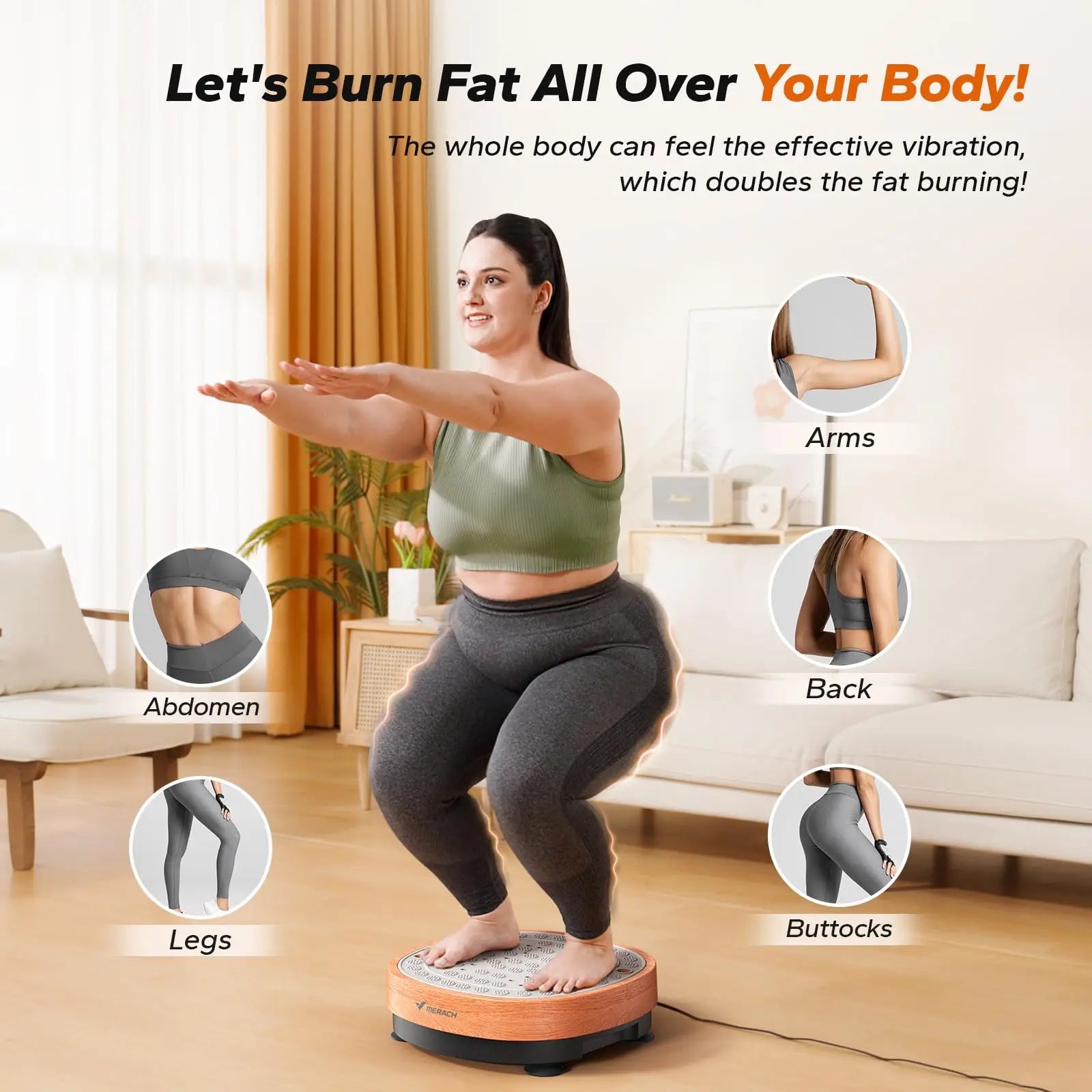 Whole-Body Vibration Plate | 99 Speeds + 9 Auto Modes | Foot Massage | 330 lb Capacity | Remote + Resistance Accessories