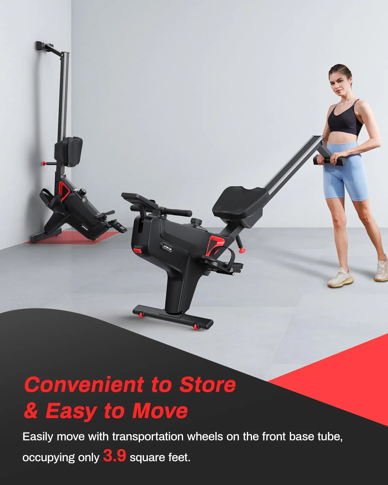 Magnetic Rowing Machine | Foldable Rower with 16 Resistance Levels, Bluetooth App, Quiet Operation | Full-Body Home Gym Cardio | 350LB Capacity