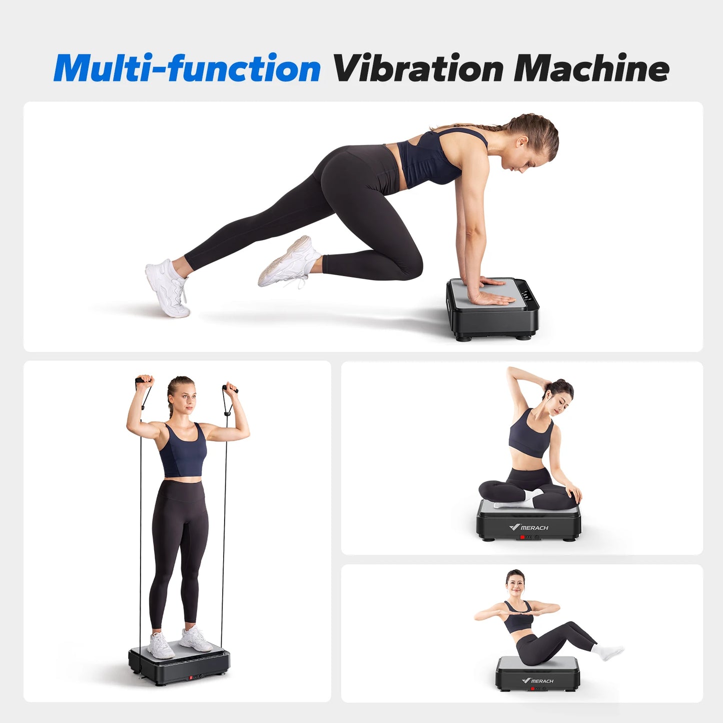 Vibration Plate Exercise Machine | Mini Full Body Vibration Platform for Fat Burning, Pain Relief & Sleep Support | 99 Speeds + Remote