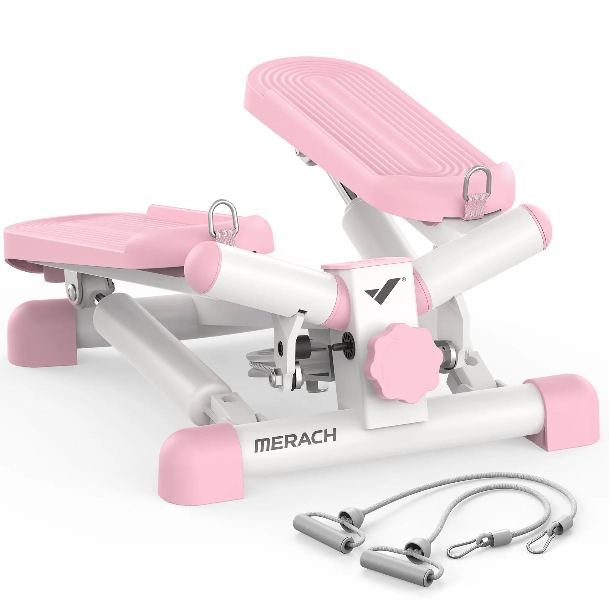 Premium Hydraulic Mini Twist Stepper | Quiet Compact Cardio Machine for Home Workouts | LCD Display & 330LB Capacity Pink