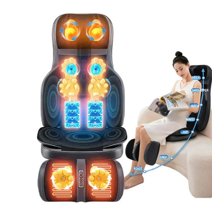 Massage Chair Pad | Full Back Massage Seat Cushion with Heat for Office Chair & Car