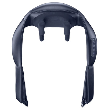 Cordless Shiatsu Neck and Back Massager | Deep Tissue with Heat | Adjustable Speed & Temperature | Portable Shoulder Massager | Gift for Men & Women Blue