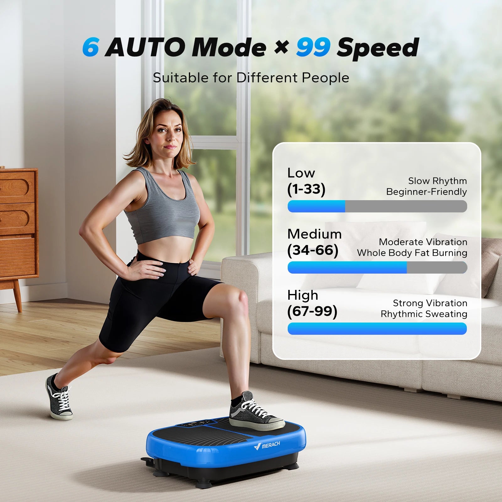 EMS Vibration Plate Exercise Machine | Lymphatic Drainage, Pain Relief, Fat Burning & Weight Loss | 99 Speeds + Remote Control | Home Fitness Platform