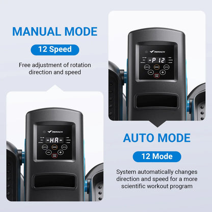 Electric Under Desk Elliptical | Plug-in with Remote | 12 Auto & Manual Speeds | LCD Display