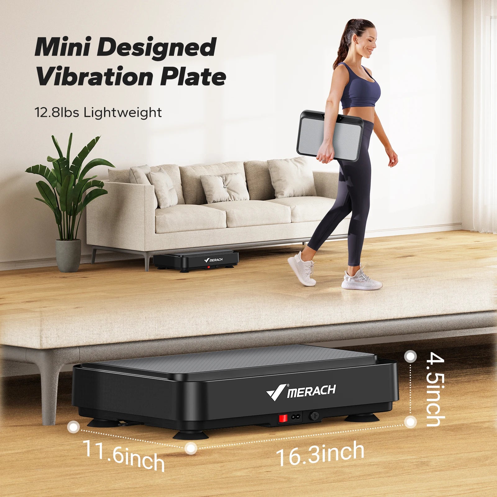 Vibration Plate Exercise Machine | Mini Full Body Vibration Platform for Fat Burning, Pain Relief & Sleep Support | 99 Speeds + Remote