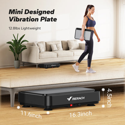 Vibration Plate Exercise Machine | Mini Full Body Vibration Platform for Fat Burning, Pain Relief & Sleep Support | 99 Speeds + Remote