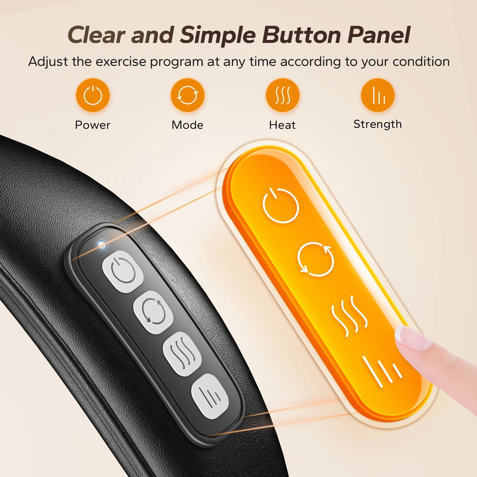 Cordless Shiatsu Neck and Back Massager | Deep Tissue with Heat | Adjustable Speed & Temperature | Portable Shoulder Massager | Gift for Men & Women