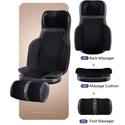 Massage Chair Pad | Full Back Massage Seat Cushion with Heat for Office Chair & Car