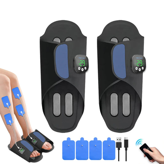 EMS Foot Massager Slippers with Remote Control | Electric Foot Stimulation Shoes, 10 Modes, 29 Intensity Levels, Muscle Relaxation Device