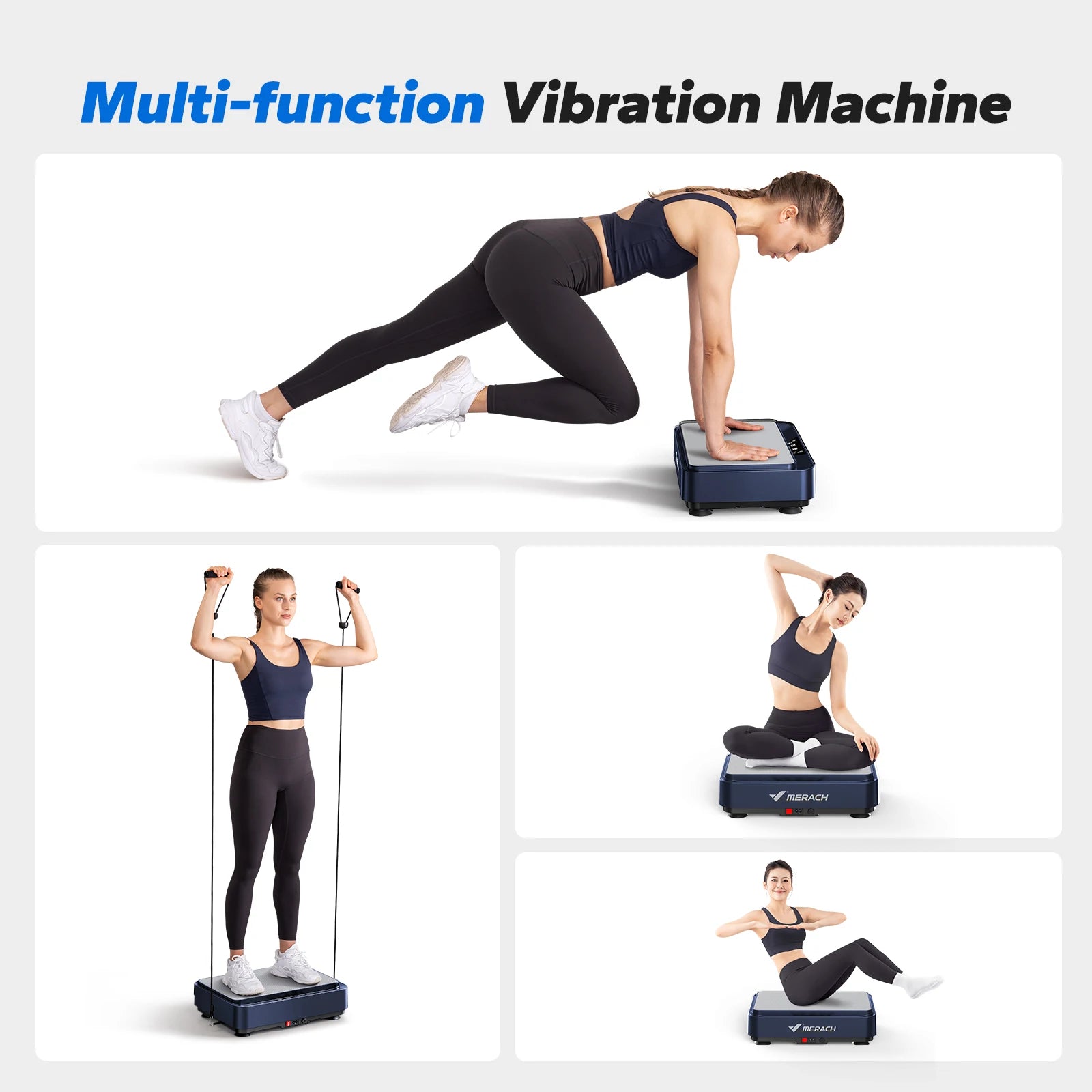 Vibration Plate Exercise Machine | Lymphatic Drainage, Pain Relief, Fat Burning, 99 Speeds, 9 Modes, Compact & Quiet Home Gym Platform