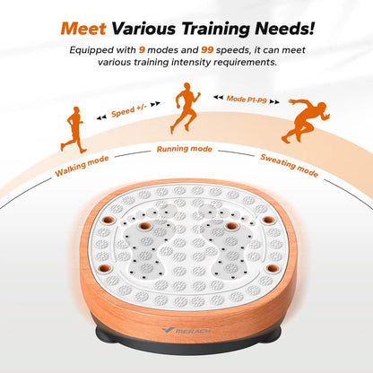 Whole-Body Vibration Plate | 99 Speeds + 9 Auto Modes | Foot Massage | 330 lb Capacity | Remote + Resistance Accessories