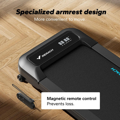 Under Desk Walking Pad Treadmill | 2.5HP Quiet Motor | 9% Electric Incline | Bluetooth App + Remote