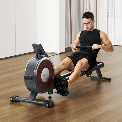 Magnetic Rowing Machine for Home | Silent Rower with Free App, Dual Rail Design, 350 LB Capacity & Visual Workout Tracking