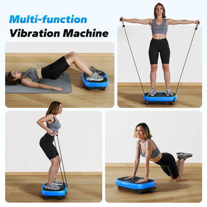 EMS Vibration Plate Exercise Machine | Lymphatic Drainage, Pain Relief, Fat Burning & Weight Loss | 99 Speeds + Remote Control | Home Fitness Platform