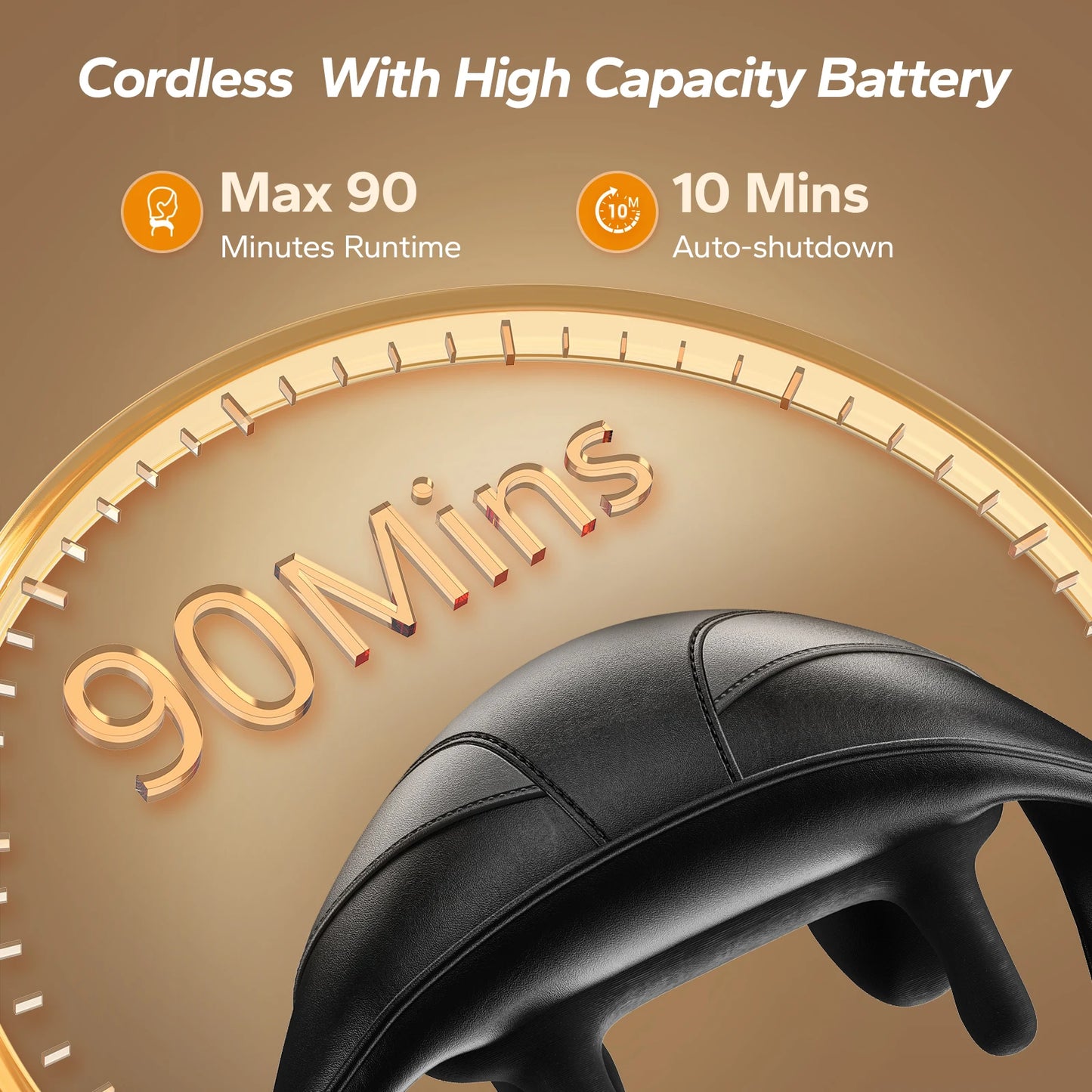 Cordless Shiatsu Neck and Back Massager | Deep Tissue with Heat | Adjustable Speed & Temperature | Portable Shoulder Massager | Gift for Men & Women