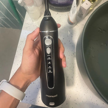 Cordless Water Flosser | Portable Oral Irrigator for Teeth Cleaning | 200ML Tank, 4 Nozzles, Rechargeable, IPX7 Waterproof, 3 Modes