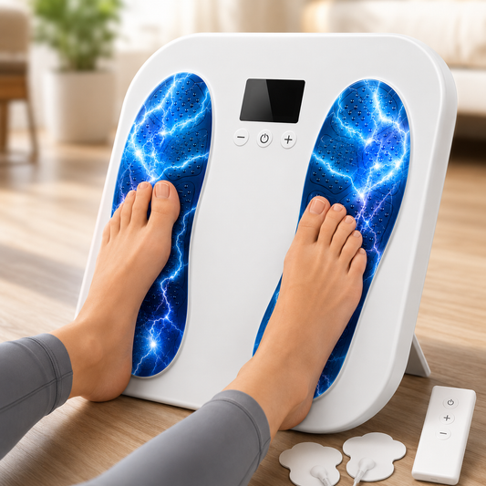 EMS Foot Massager for Neuropathy & Plantar Fasciitis | TENS Circulation Machine with 10 Modes & 20 Intensities