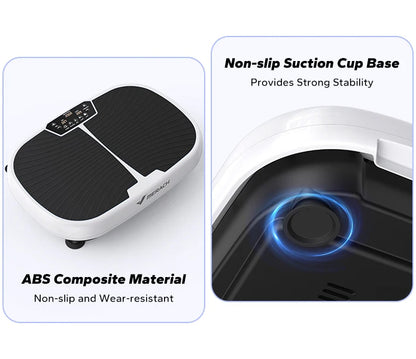 EMS Vibration Plate Exercise Machine | Lymphatic Drainage, Pain Relief, Fat Burning & Weight Loss | 99 Speeds + Remote Control | Home Fitness Platform
