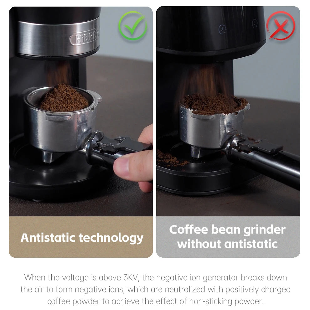 Electric Burr Coffee Grinder | 34 Grind Settings for Espresso, Pour Over, French Press | Visual Bean Storage, Adjustable Precision – G3