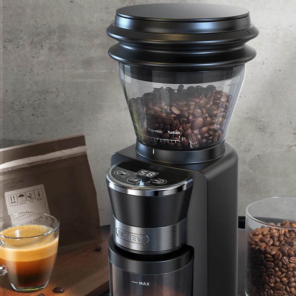 Electric Burr Coffee Grinder | 34 Grind Settings for Espresso, Pour Over, French Press | Visual Bean Storage, Adjustable Precision – G3