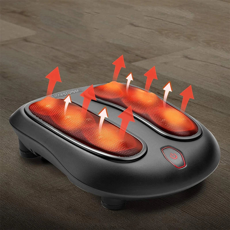 Electric Shiatsu Foot Massager | Deep-Kneading Relief | Optional Heat | 18 Nodes | Compact & Easy to Use