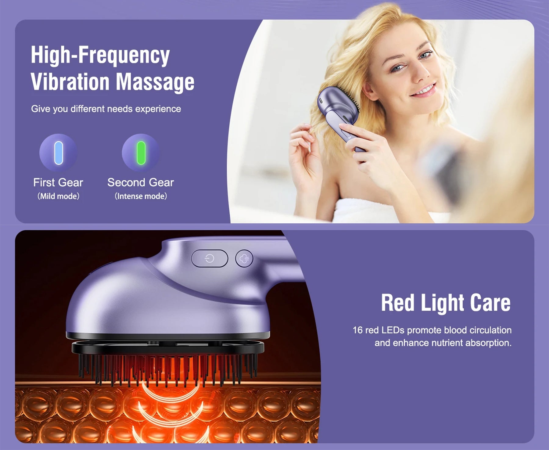 Electric Scalp Massager Brush | Essential Oil Atomizer, Vibration Head Massager, Cordless & Rechargeable, Anti-Frizz Hair Care
