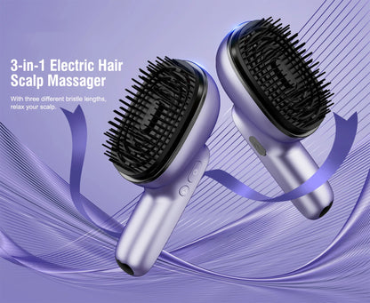 Electric Scalp Massager Brush | Essential Oil Atomizer, Vibration Head Massager, Cordless & Rechargeable, Anti-Frizz Hair Care