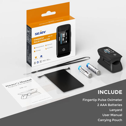 Fingertip Pulse Oximeter | SpO₂, Heart Rate, PI & RR Monitor with OLED Display | Accurate Oxygen & Pulse Tracker for Home, Fitness & Travel