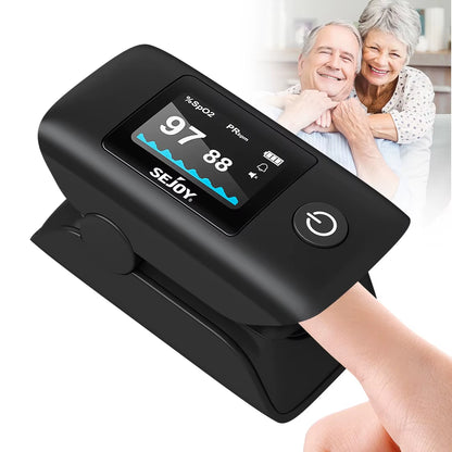 Fingertip Pulse Oximeter | SpO₂, Heart Rate, PI & RR Monitor with OLED Display | Accurate Oxygen & Pulse Tracker for Home, Fitness & Travel