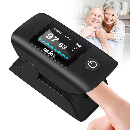 Fingertip Pulse Oximeter | SpO₂, Heart Rate, PI & RR Monitor with OLED Display | Accurate Oxygen & Pulse Tracker for Home, Fitness & Travel