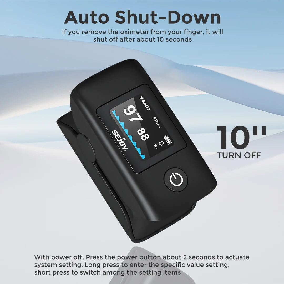 Fingertip Pulse Oximeter | SpO₂, Heart Rate, PI & RR Monitor with OLED Display | Accurate Oxygen & Pulse Tracker for Home, Fitness & Travel