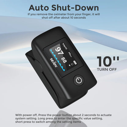 Fingertip Pulse Oximeter | SpO₂, Heart Rate, PI & RR Monitor with OLED Display | Accurate Oxygen & Pulse Tracker for Home, Fitness & Travel
