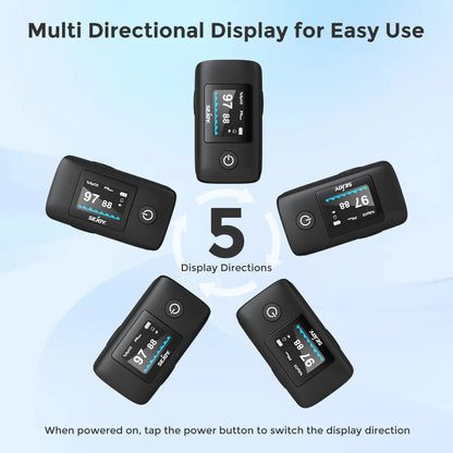 Fingertip Pulse Oximeter | SpO₂, Heart Rate, PI & RR Monitor with OLED Display | Accurate Oxygen & Pulse Tracker for Home, Fitness & Travel