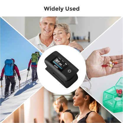 Fingertip Pulse Oximeter | SpO₂, Heart Rate, PI & RR Monitor with OLED Display | Accurate Oxygen & Pulse Tracker for Home, Fitness & Travel