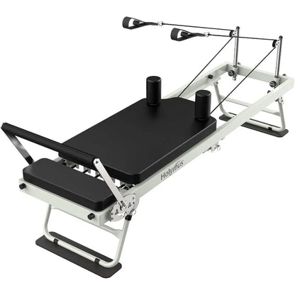 Foldable Pilates Reformer for Home | Compact Fitness Machine | Full Body Workout | Dual Resistance | Up to 400 lbs Capacity | Easy Storage