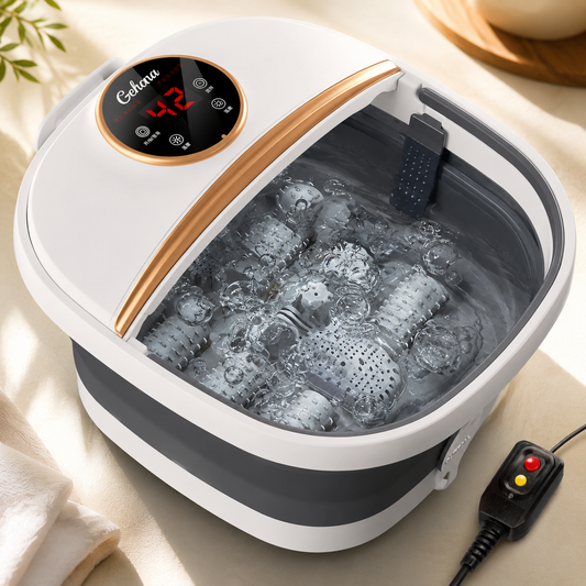 Foot Spa Bath Massager | Heated Foot Bath with Bubbles | Temperature Control Foot Soaker