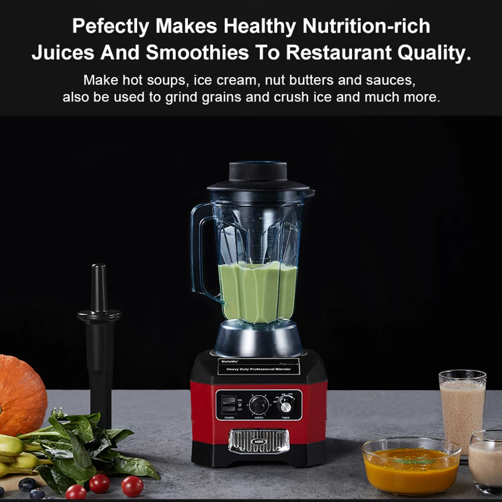 High-Power Blender for Home Use | 2200W Smoothie Maker with BPA-Free 2L Jar, 6 Blades, Timer & Self-Cleaning | Ice Crusher & Food Mixer