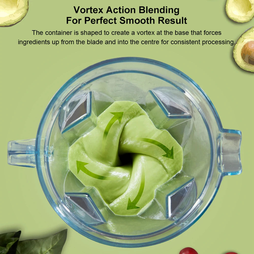 High-Power Blender for Home Use | 2200W Smoothie Maker with BPA-Free 2L Jar, 6 Blades, Timer & Self-Cleaning | Ice Crusher & Food Mixer