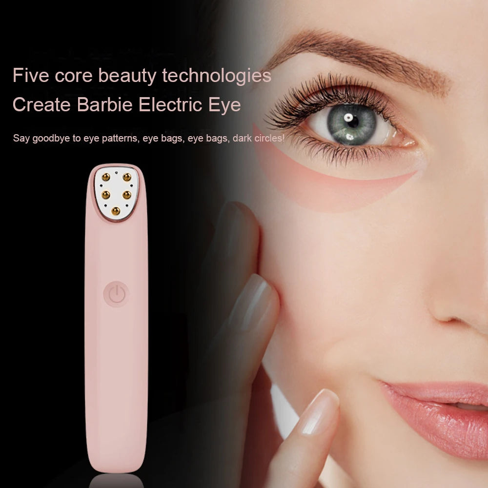 Electric Eye Massager Pen | RF Radio Frequency, Red Light, EMS & Vibration | Anti-Wrinkle, Dark Circles, Eye Bag Remover