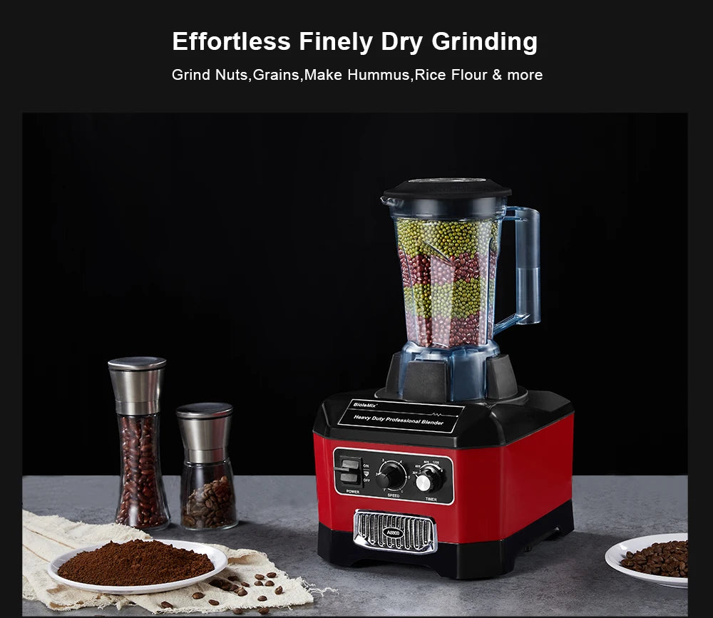 High-Power Blender for Home Use | 2200W Smoothie Maker with BPA-Free 2L Jar, 6 Blades, Timer & Self-Cleaning | Ice Crusher & Food Mixer