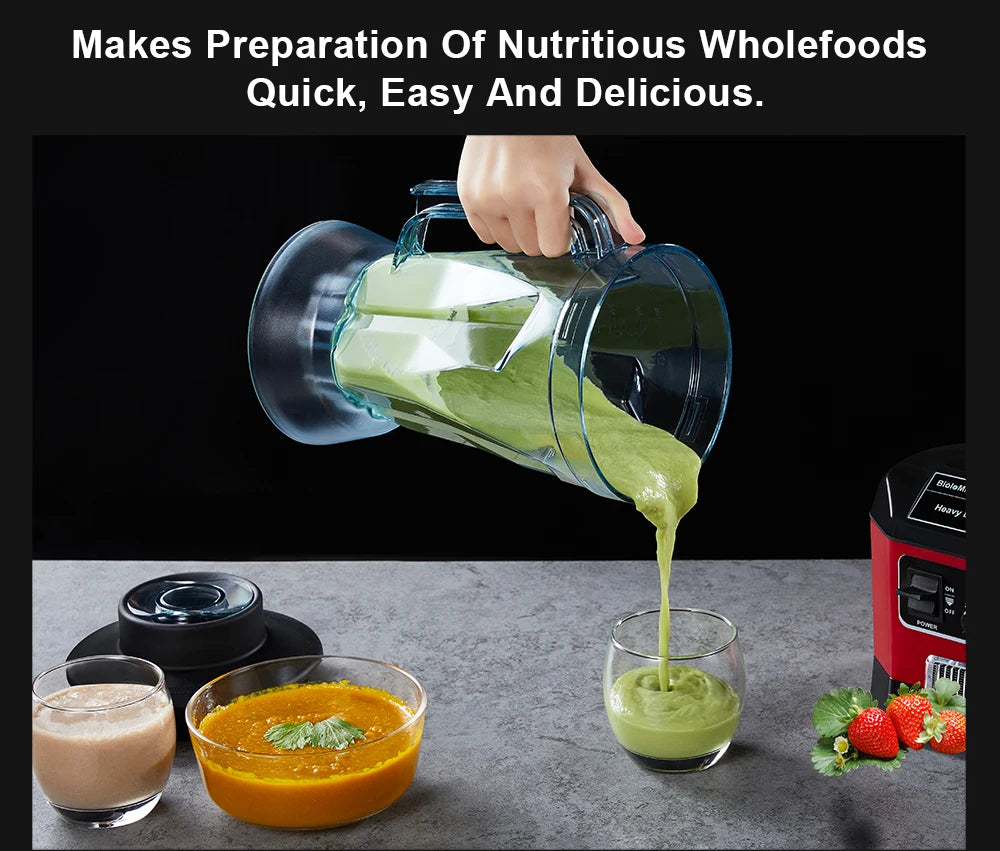 High-Power Blender for Home Use | 2200W Smoothie Maker with BPA-Free 2L Jar, 6 Blades, Timer & Self-Cleaning | Ice Crusher & Food Mixer