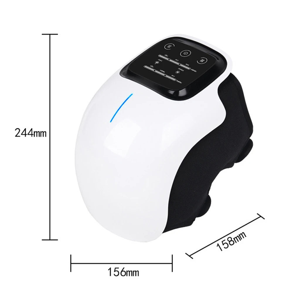 Heated Knee Massager with Vibration | 3 Heat & Massage Levels | LED Display | Cordless Rechargeable Knee Brace for Pain Relief & Joint Recovery