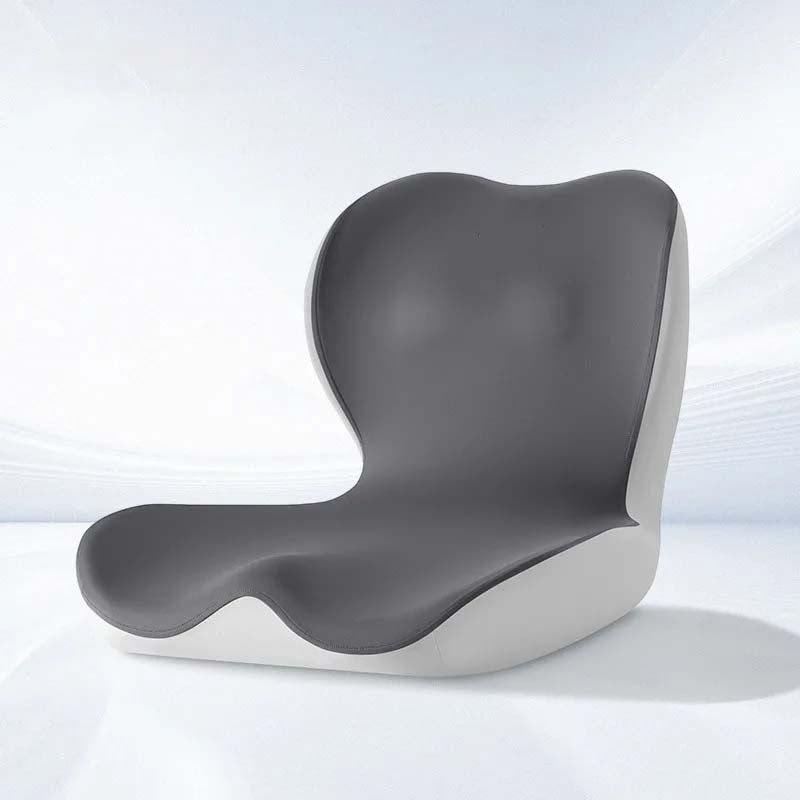 Memory Foam Seat Cushion for Tailbone & Coccyx Pain Relief | Orthopedic L-Shape | Washable Breathable Cover | Office Chair & Car Grey