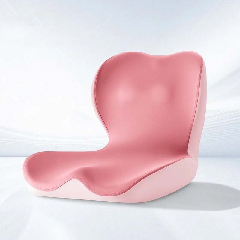 Memory Foam Seat Cushion for Tailbone & Coccyx Pain Relief | Orthopedic L-Shape | Washable Breathable Cover | Office Chair & Car Pink