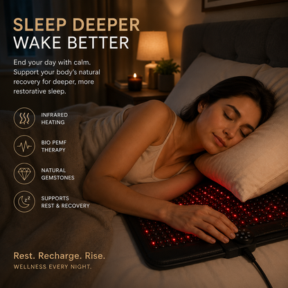 PEMF Infrared Therapy Mat | Red Light, Amethyst, Tourmaline & Jade Heating Cushion