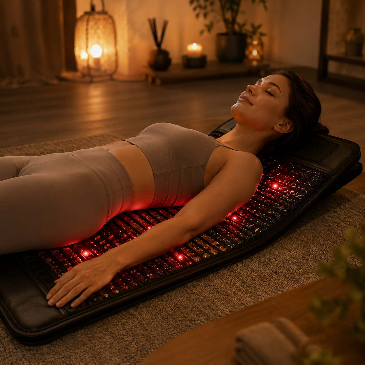 PEMF Infrared Therapy Mat | Red Light, Amethyst, Tourmaline & Jade Heating Cushion