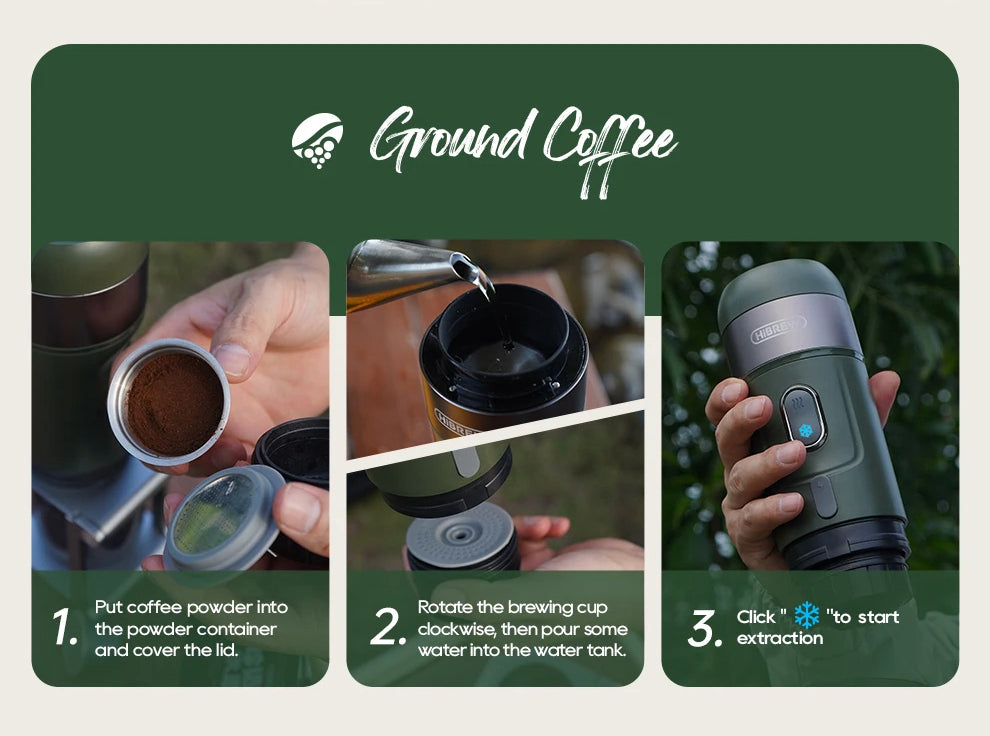Portable Espresso Machine | Wireless 15-Bar Coffee Maker | For Nespresso, Dolce Gusto & Ground Coffee – Hot & Cold Brew Anywhere