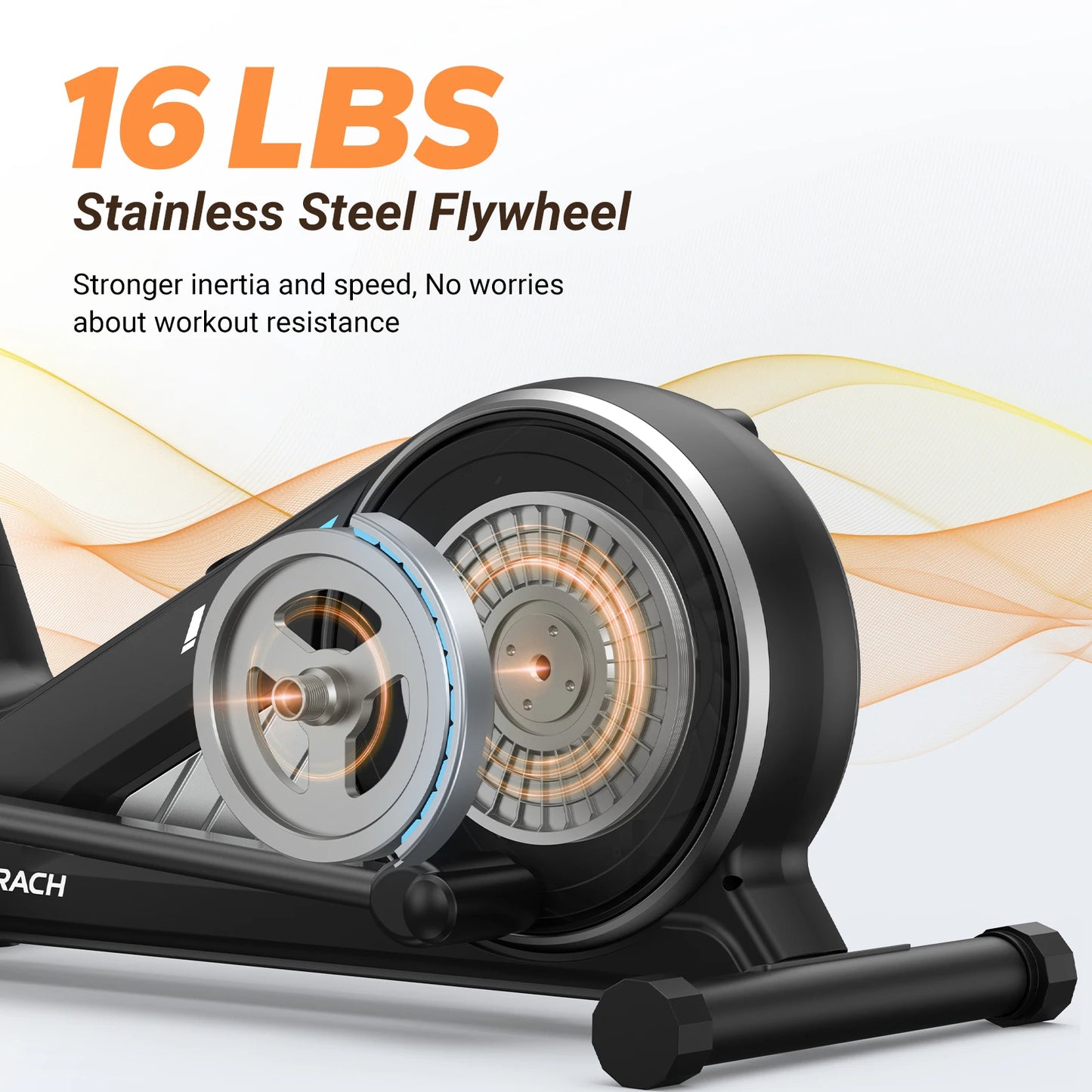 Quiet Elliptical Machine | 15.5″ Stride | 16-Level Resistance | App Sync with MERACH & Kinomap