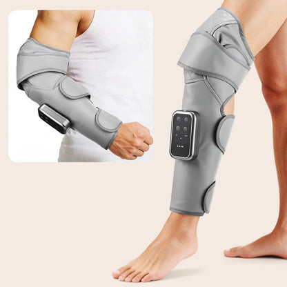 Calf & Knee Massager with Heat & Air Compression | Cordless Leg Wrap Massager, 3 Heat Levels, Muscle Relaxation & Circulation Support